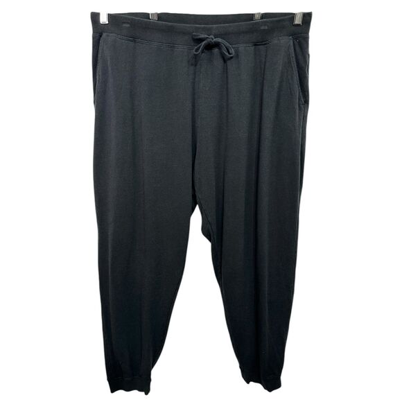 Nike Yoga‎ Pants Size XXL Black Drawstring Knit Jogger Pockets Elastic 1498 - Picture 1 of 8